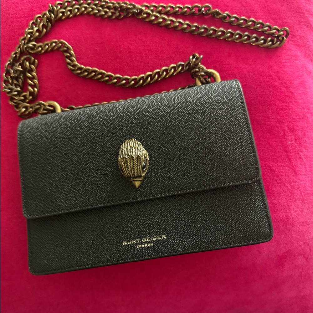 Kurt Geiger Black Crossbody with Gold Accents